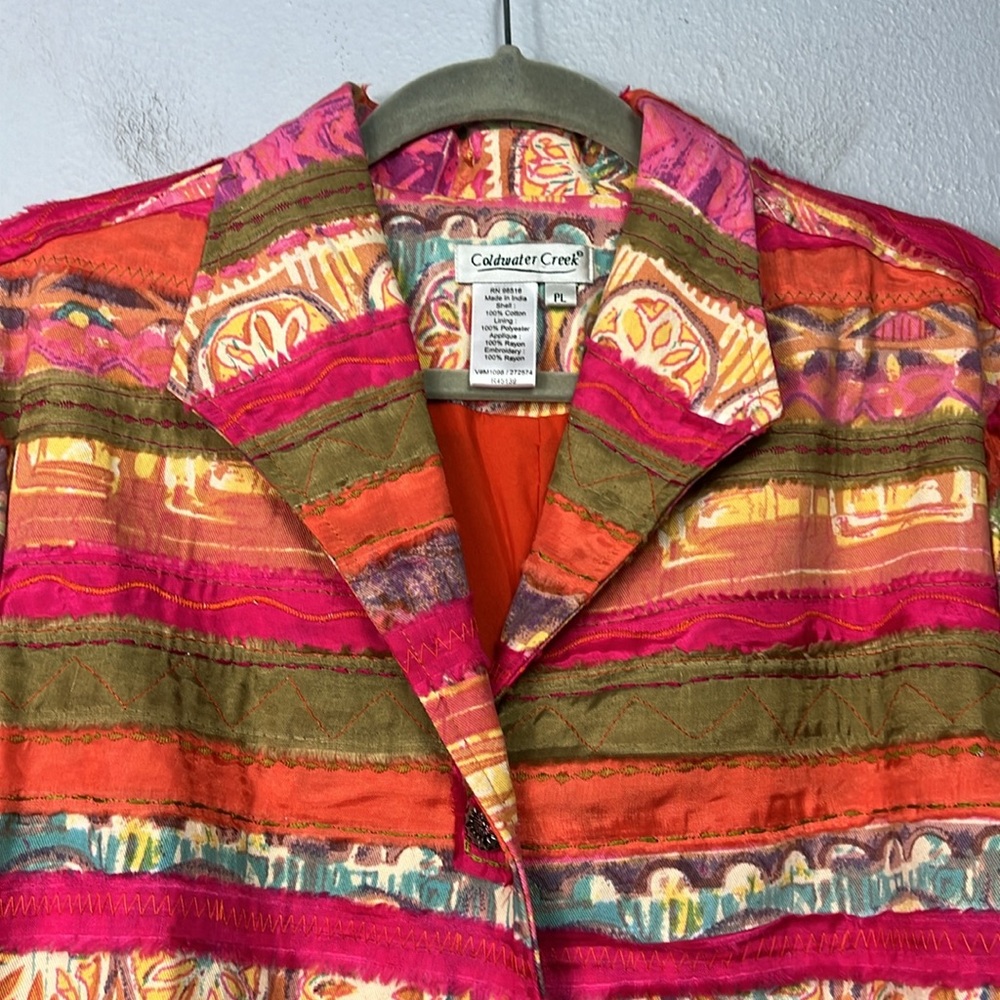 Coldwater Creek Pink Multicolor Patchwork Ribbon … - image 3